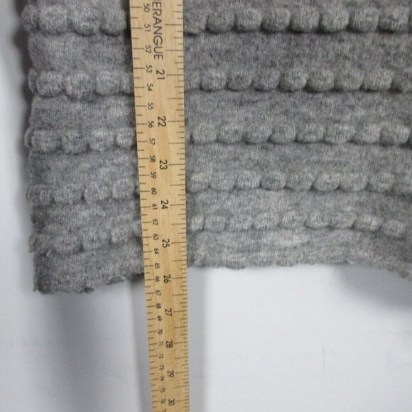 Sarah Pacini Women Gray Knit Turtle Neck Sweater Zipper Accent Wool Blend OS 350 - Picture 14 of 15